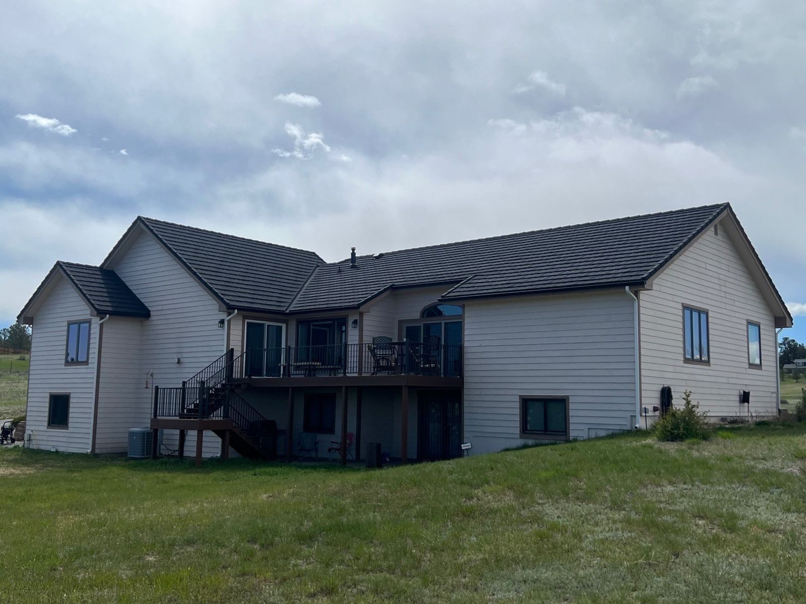 Stone-coated steel roof in Charcoal in Parker, CO